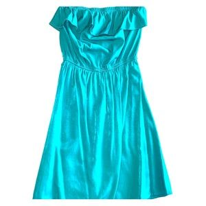 Charolette Rouse Turquoise Strapless Dress